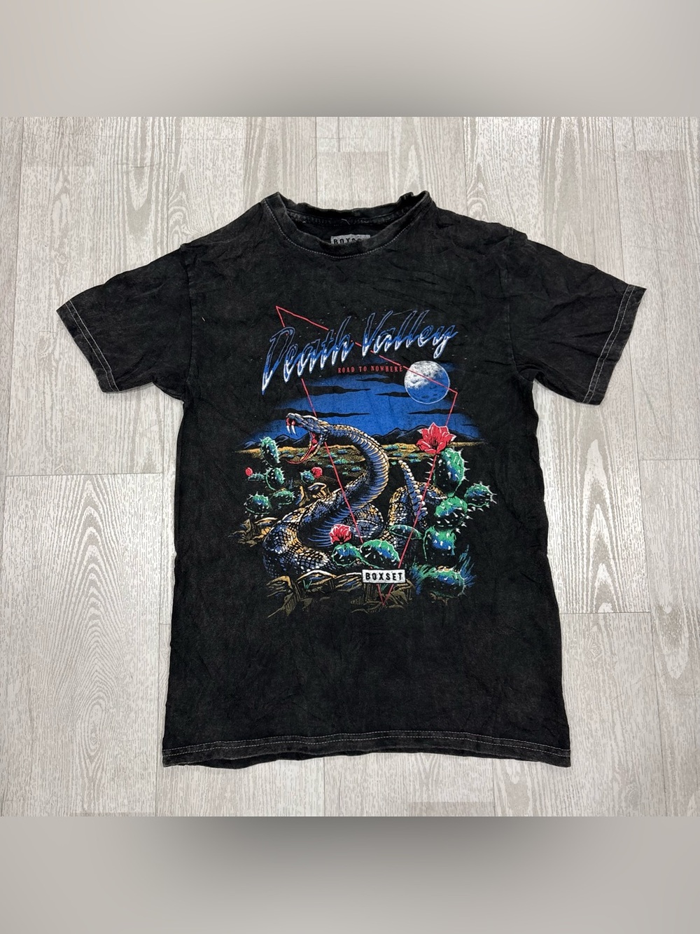 Boxset Death Valley Road To Nowhere Snake Graphic T Shirt Black Mens Small